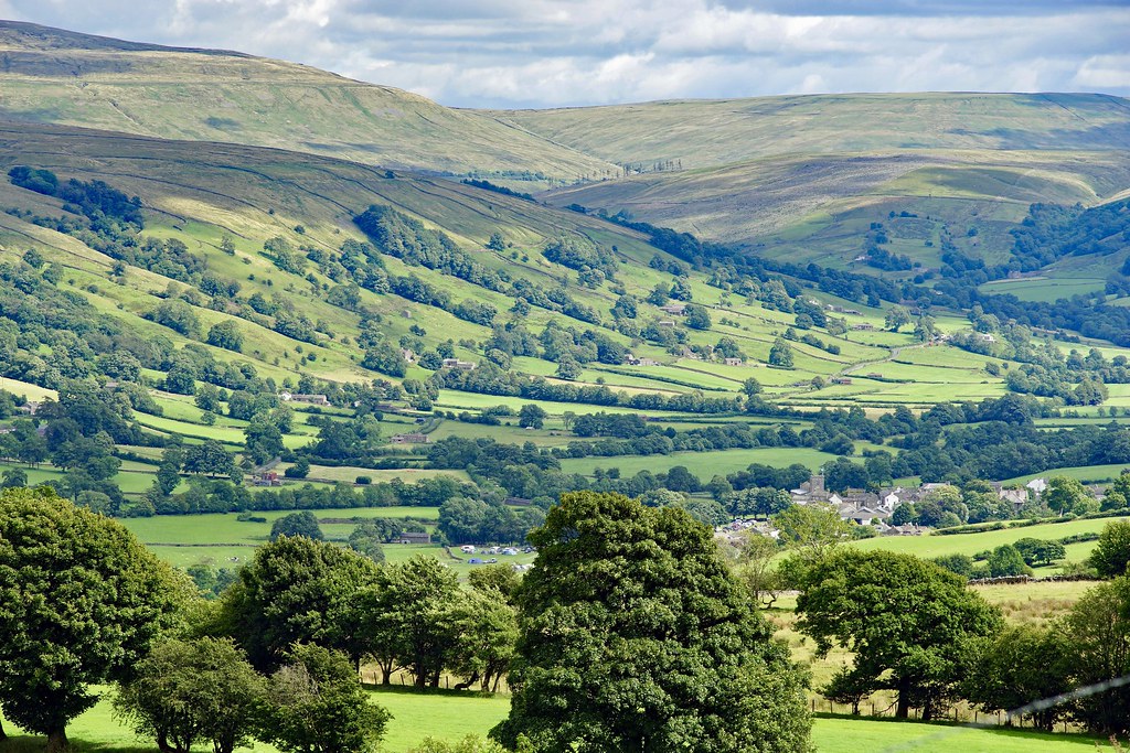 Dentdale Dent village and Dentdale from above Gawhtrop Matt Young Flickr
