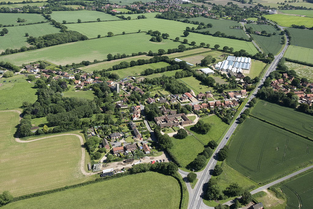 Foxley in Norfolk pop 285 Aerial image of Foxley in Norfol… Flickr
