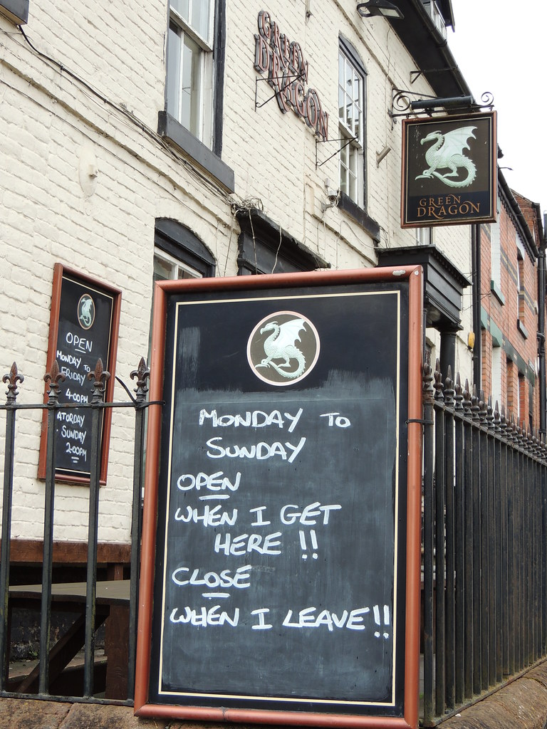 'Open all hours...' (a pub in Welshpool, Wales) Steve Hobson Flickr