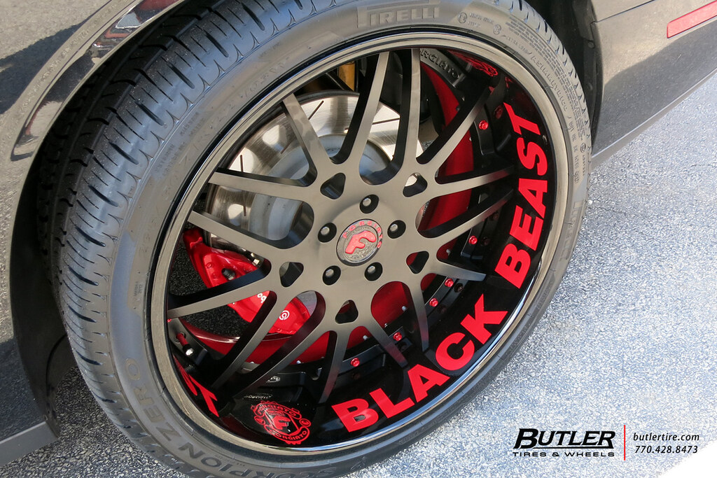 Dodge Challenger Hellcat with 22in Maglia Wheels and Pirelli P