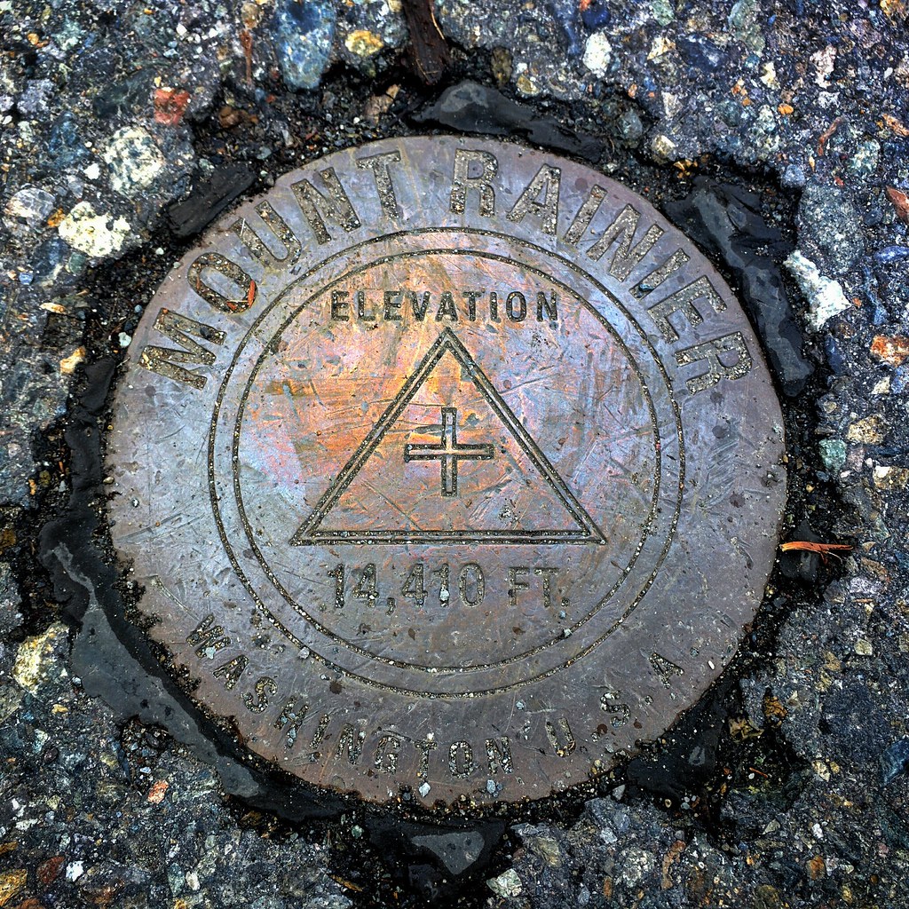 Mount Rainier Elevation marker at Paradise. A bit confusin… Flickr