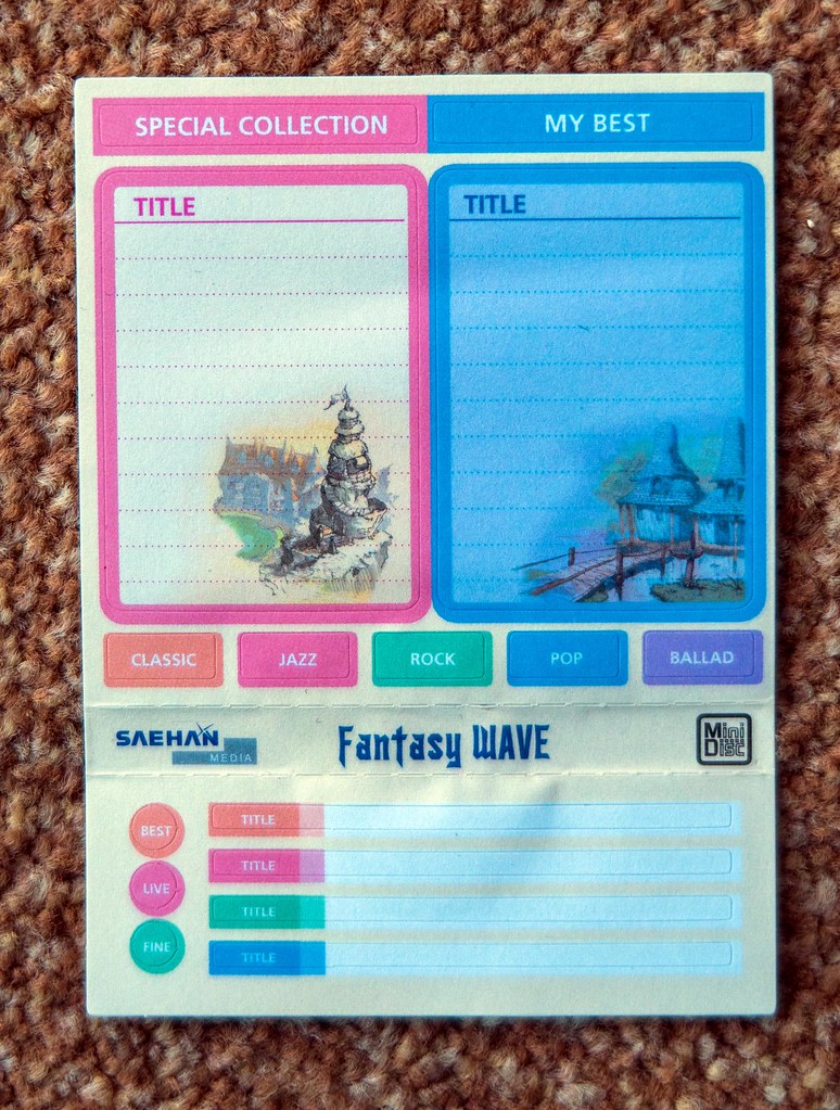Saehan Fantasy Wave MiniDisc label sheet Jay Tilston Flickr
