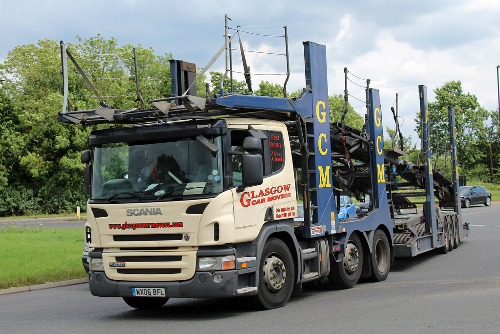 Glasgow Car Movers WX06 BFL, Scania Pseries at Hardwicke Flickr
