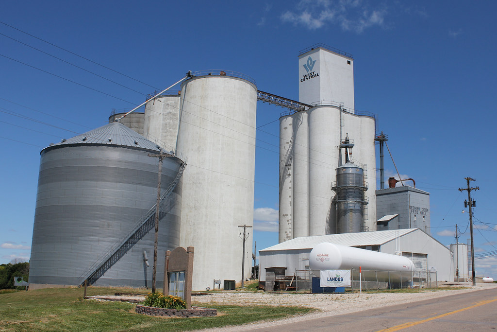 West Central CoOp Grain Elevator Dedham, IA Tom McLaughlin Flickr