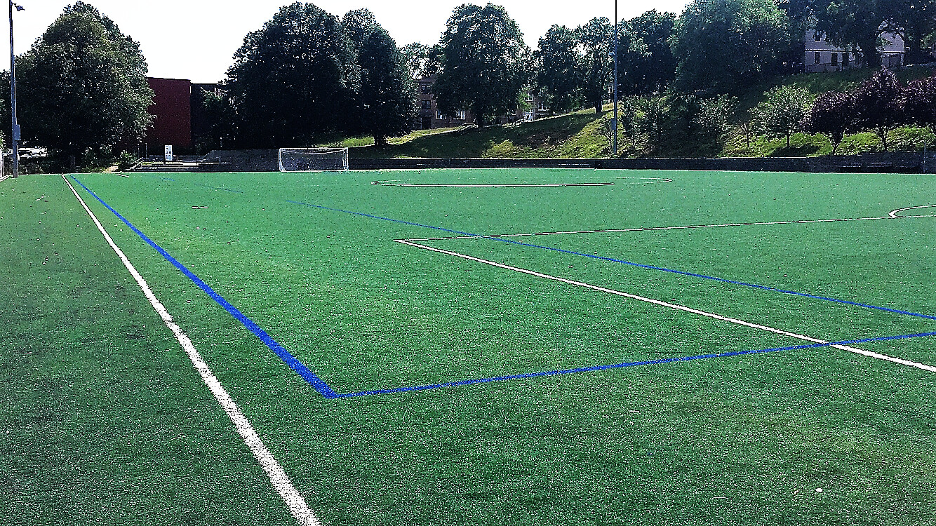 Synthetic Grass Soccer Field Installed with AirDrain at Ceylon Park in Boston, MA Flickr