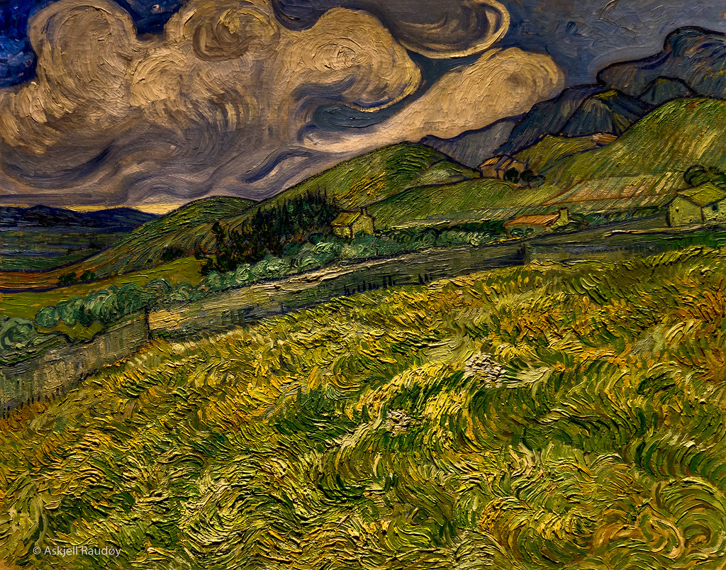 Landscape from SaintRémy Vincent van Gogh Painting. Oil… Flickr
