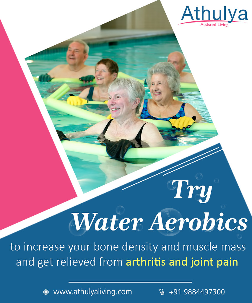 Try water aerobics to increase your bone density and muscl… Flickr