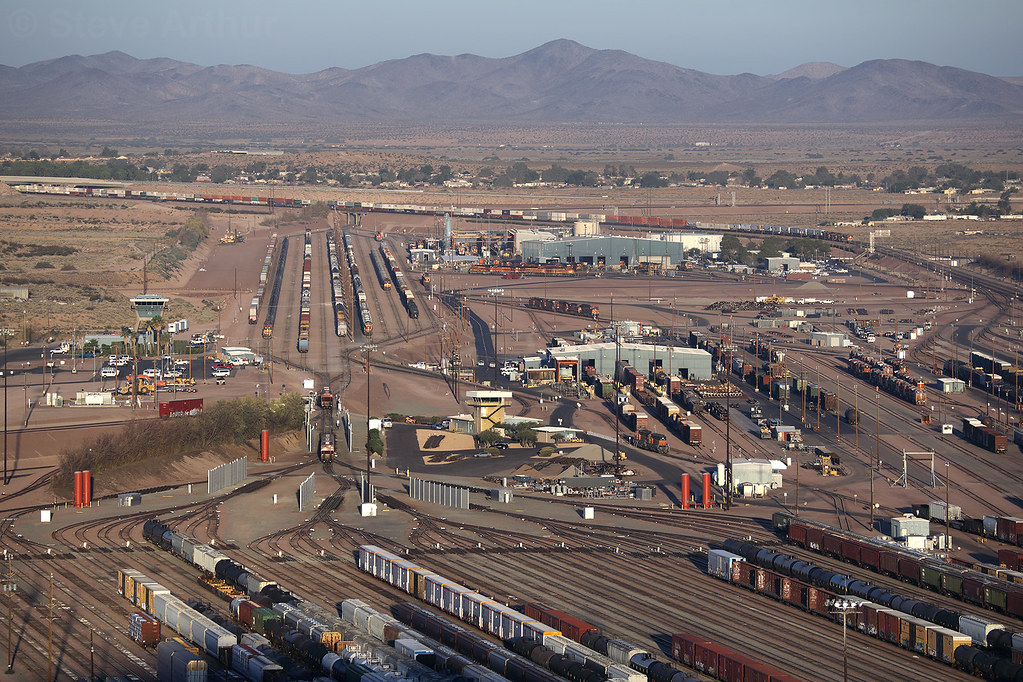 Barstow yard BNSF's Barstow yard in the early morning. Steve Arthur