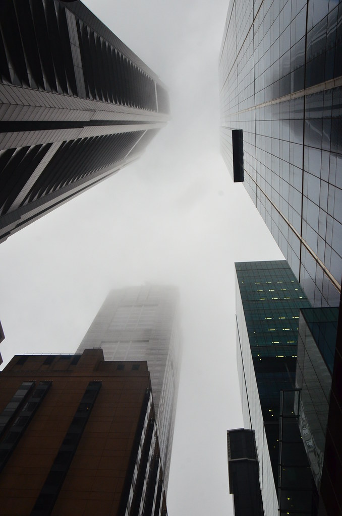Builldings hidden by fog Nauru House 80 Collins Street, Au… Flickr