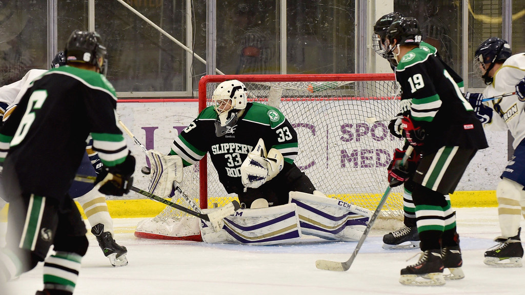 Blocker save... SRU Hockey Action R.A. Killmer Flickr