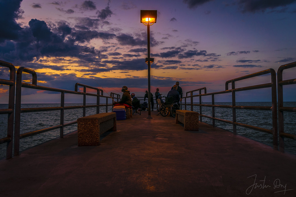 edgewater Pier edgewater fishing pier in sunset Justin Dhinakar
