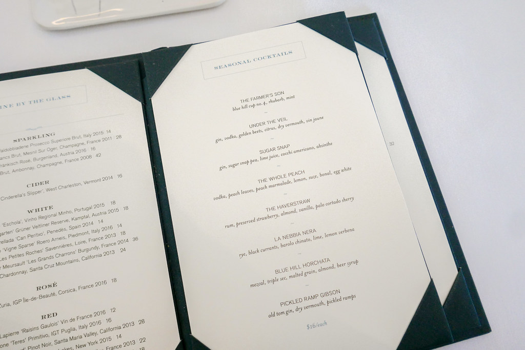 Beverage Menu at Blue Hill at Stone Barns Blue Hill at Sto… Flickr