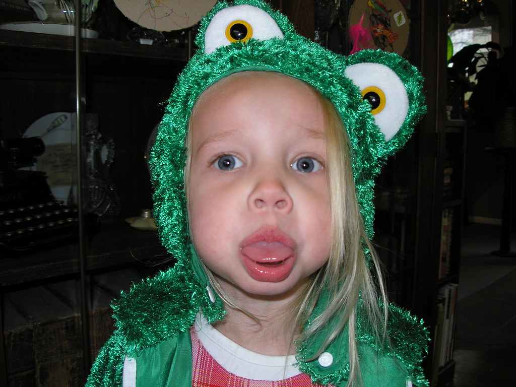 Frog girl This frog costume is one of Lillian's favorite t… Flickr