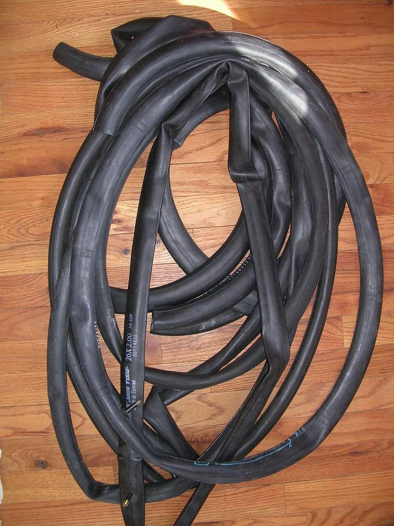Inner Tubes These old bicycle tire tubes will supply the r… Flickr