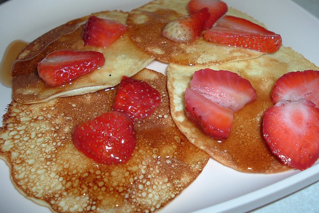 Breakfast I made these pancakes for breakfast yesterday. T… Flickr