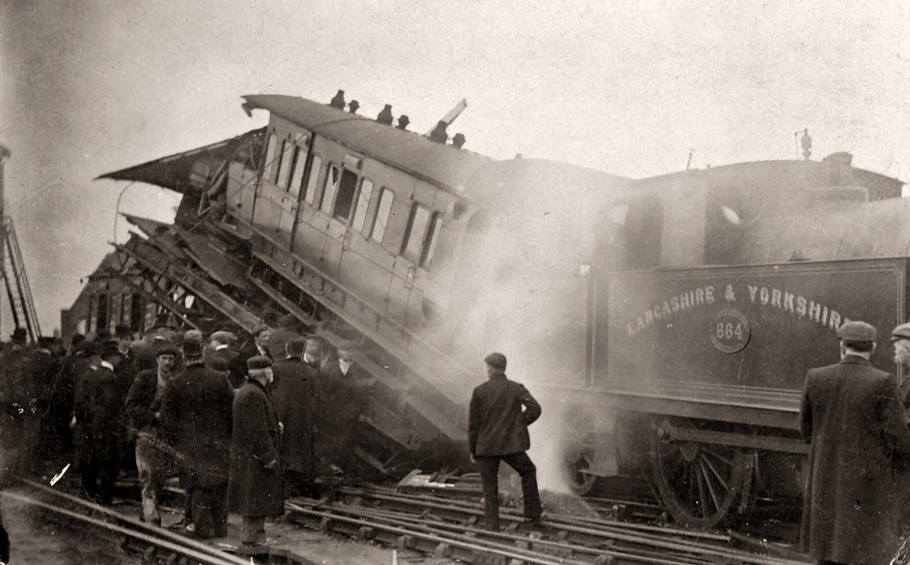 1905 photograph of the railway accident near Huddersfield … Flickr
