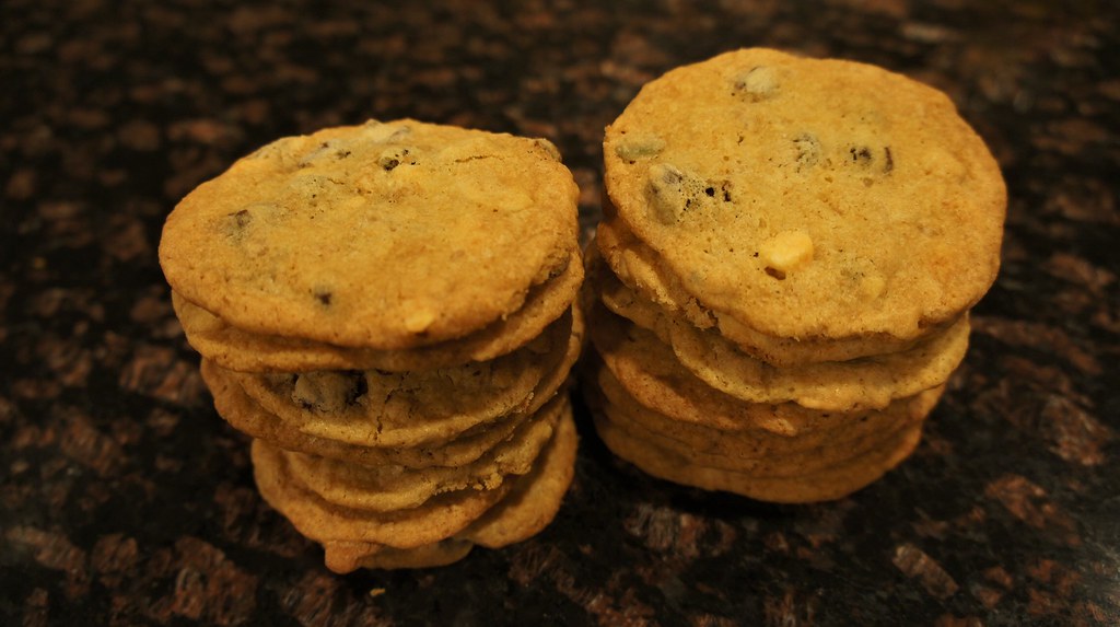At Home I Baked Granola Cookies with Chocolate & White Ch… Flickr