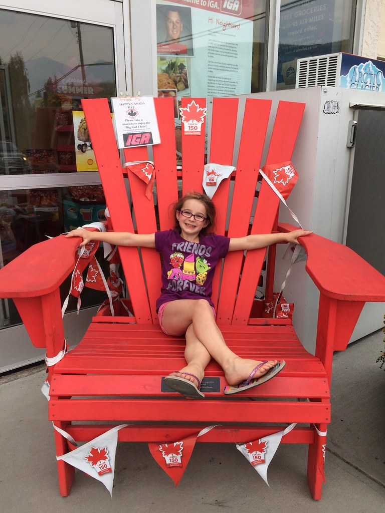 Revelstoke Big red chair at the IGA! Rebecca Summers Flickr