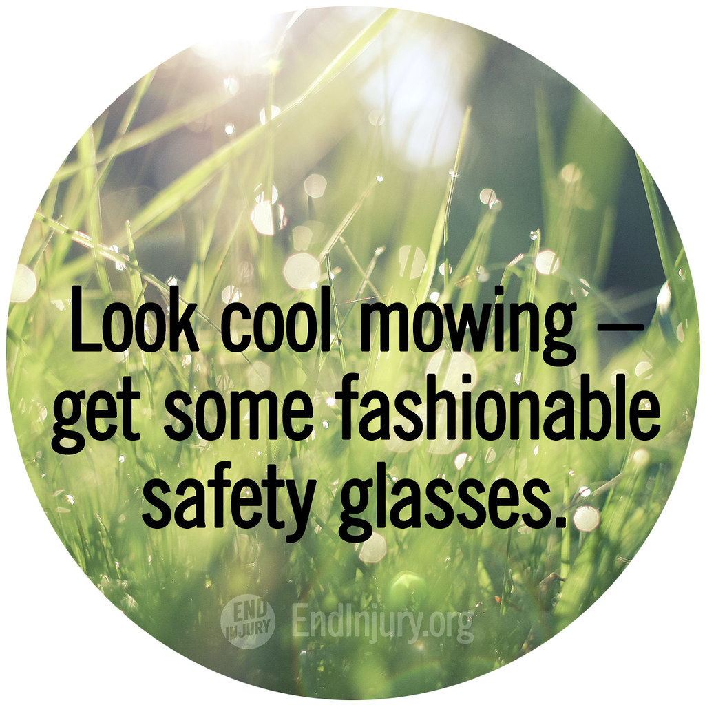 mowingsafetyglassesactionphoto Look cool mowing get … Flickr