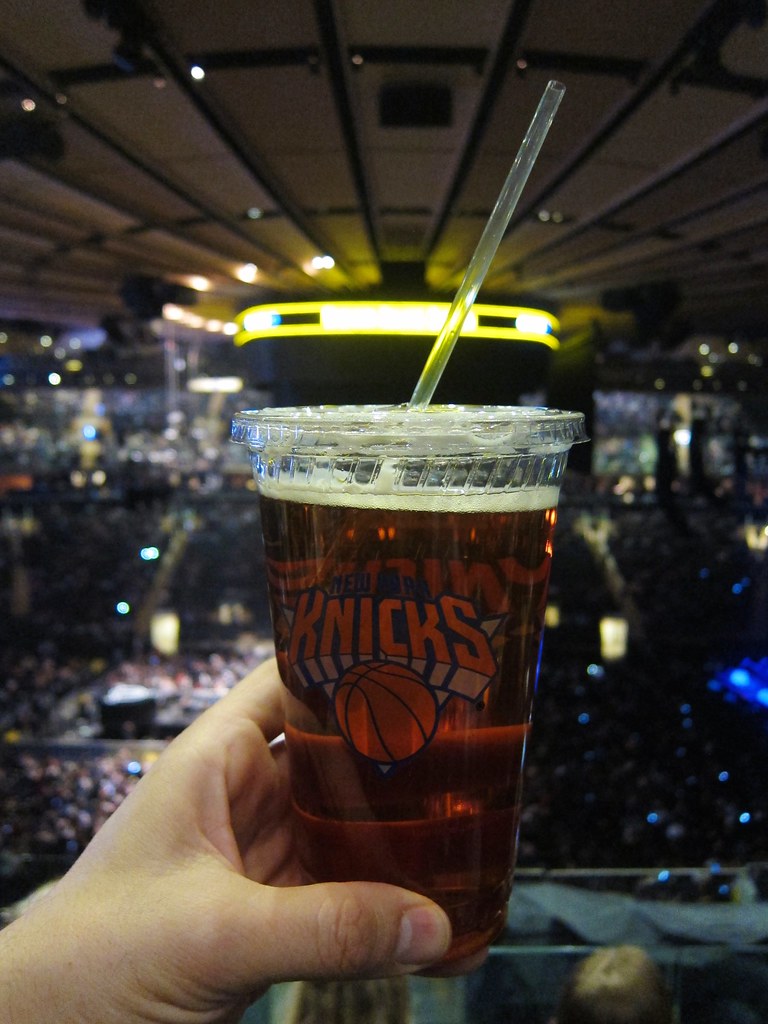 Sipping Beer Through A Straw It's a Madison Square Garden … Flickr