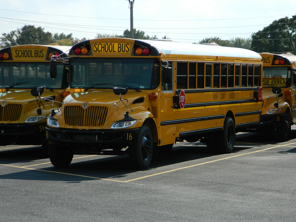 Rush County Schools 16 Bus lot Rushville, IN Flickr
