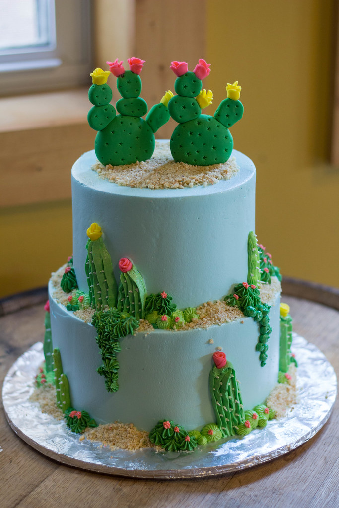 Cactus Wedding Cake + Cupcakes a photo on Flickriver