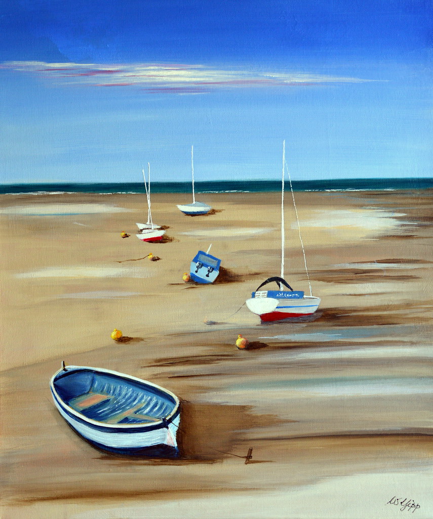 Ebb Tide Painting Acrylic on Stretched Canvas 20 x 24 In… Flickr