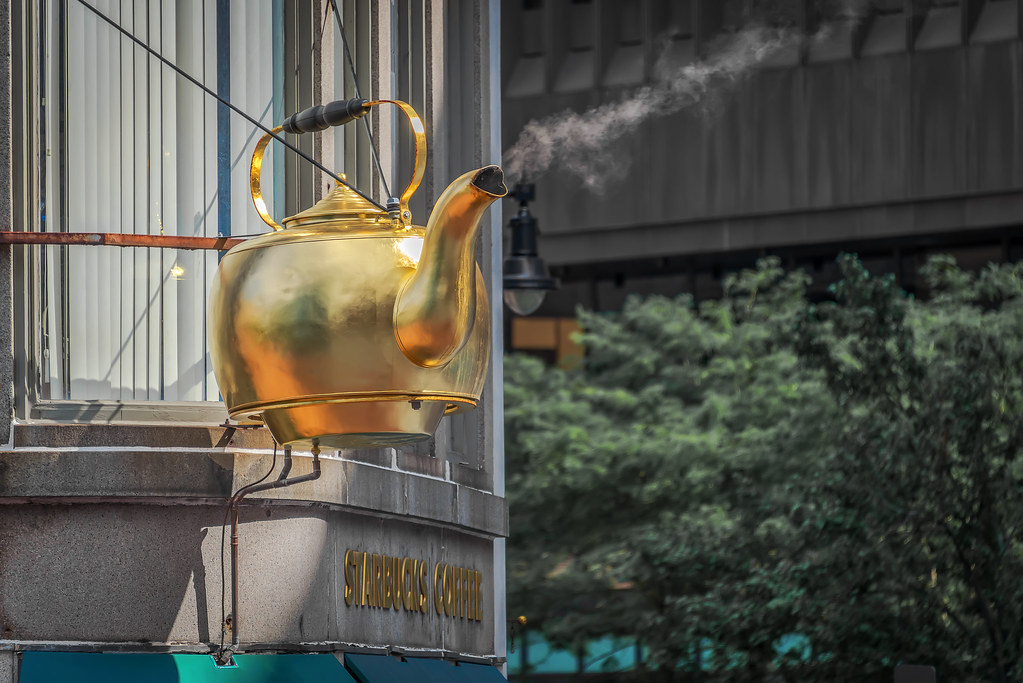 Giant Tea Kettle, Boston MA At Court & Tremont Streets (Go… Flickr