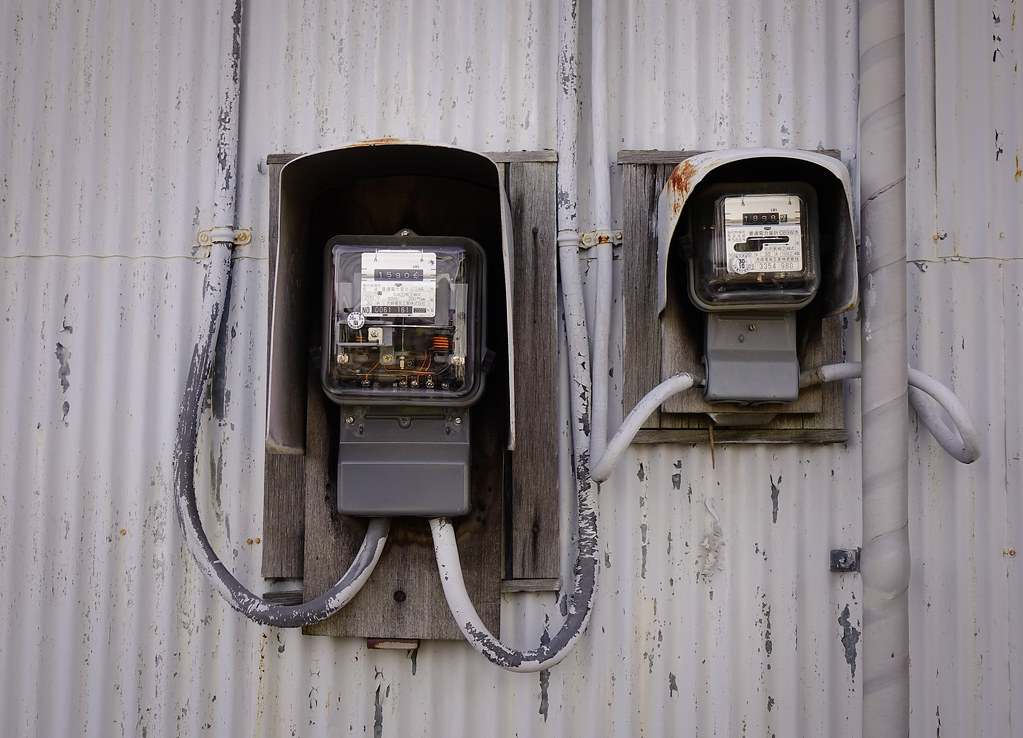 Electric power meter outdoor at rural house Tokyo, Japan … Flickr
