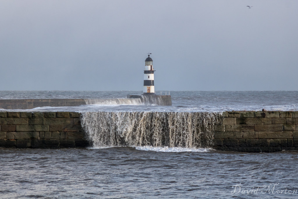 Seaham Lighthouse Tidal surge seaham sea front David Morton Flickr