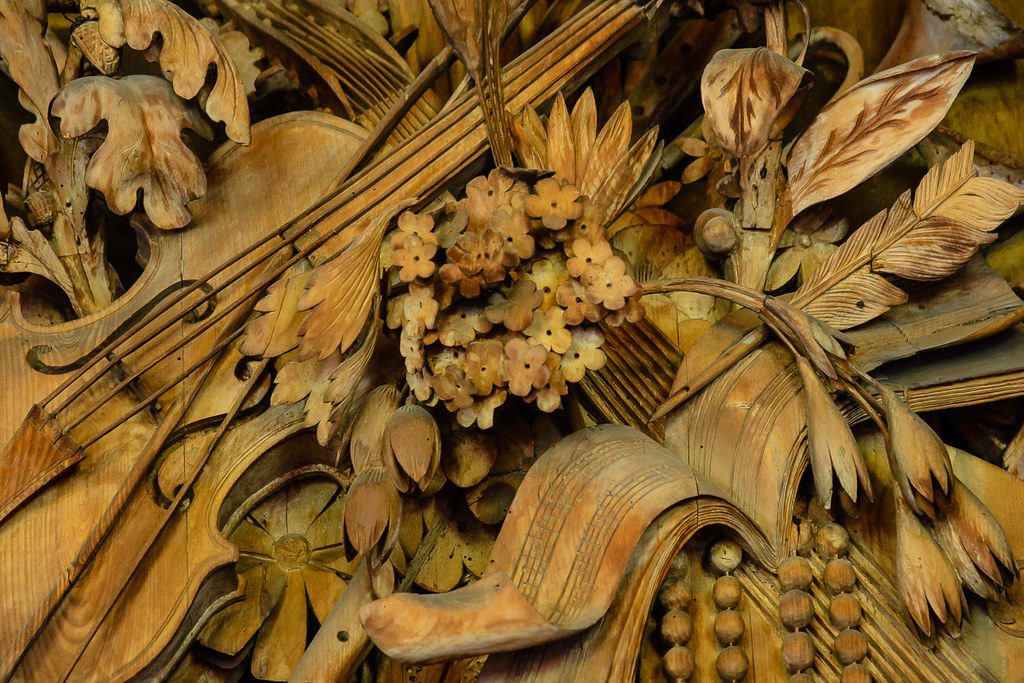 Petworth House Detail of wood carving by Grinling Gibbons.… Roy