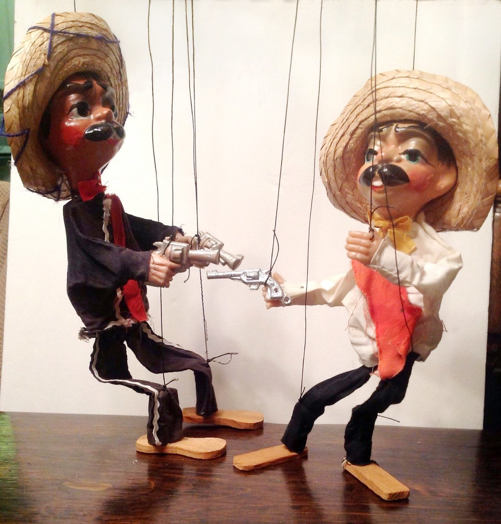 Mexico Vintage Mexican Puppets With Gun Pisto… Flickr