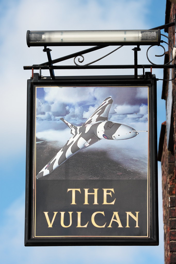 The Vulcan Inn pub sign St Helens Merseyside UK David Seall Flickr
