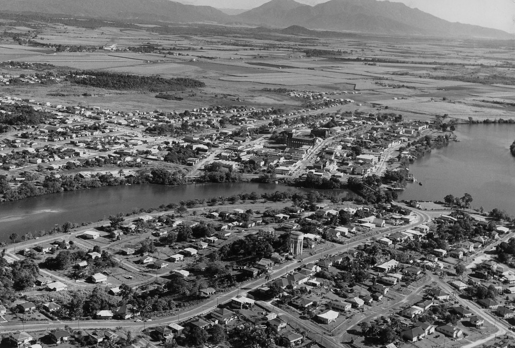 Aerial view of Innisfail, c 1946 a photo on Flickriver