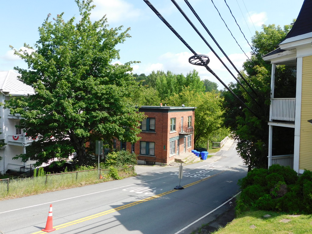 The Bisected House Derby Line, Vermont This house sits on … Flickr