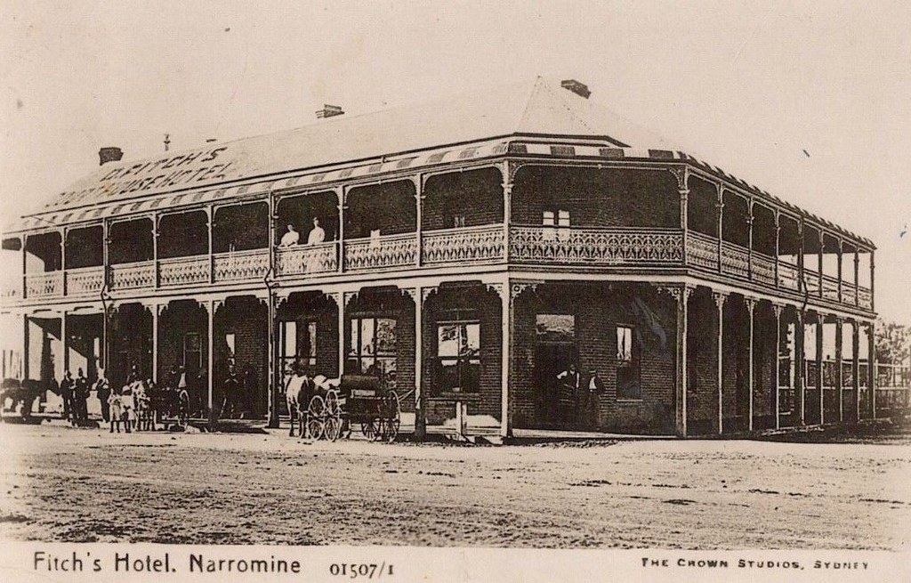 FITCH'S COURT HOUSE HOTEL, NARROMINE, NSW circa 1908 Flickr