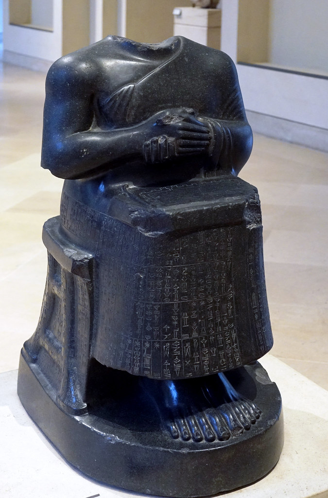 Seated Gudea holding temple plan a photo on Flickriver