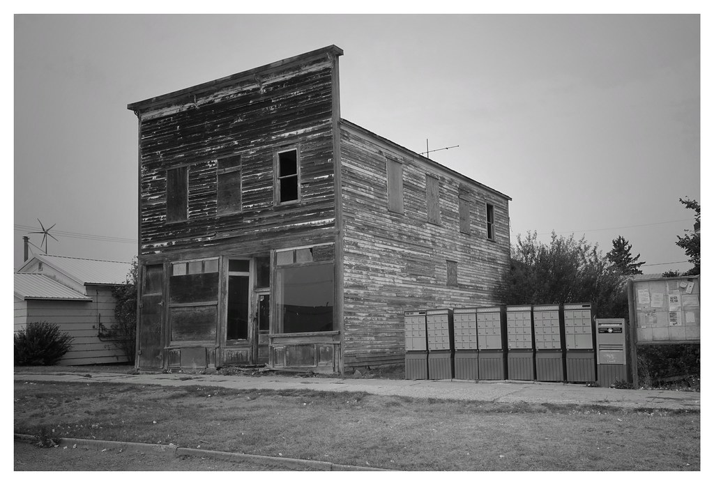 Brownlee, Saskatchewan Community mailboxes and notice boar… Flickr