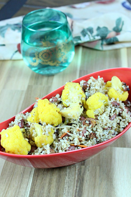 Sausage, Cauliflower and Red Bean Couscous Pilaf Global Kitchen Travels