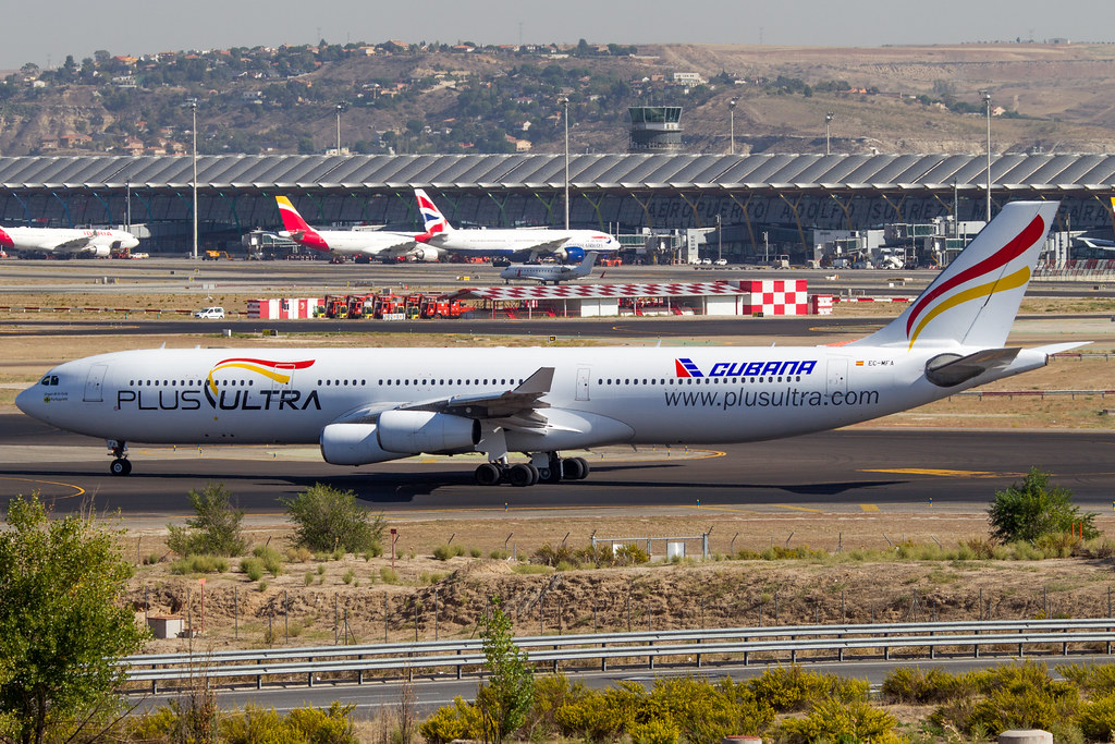 Plus Ultra A340 (Cubana titles) Taken at Madrid Barajas Sp… Flickr