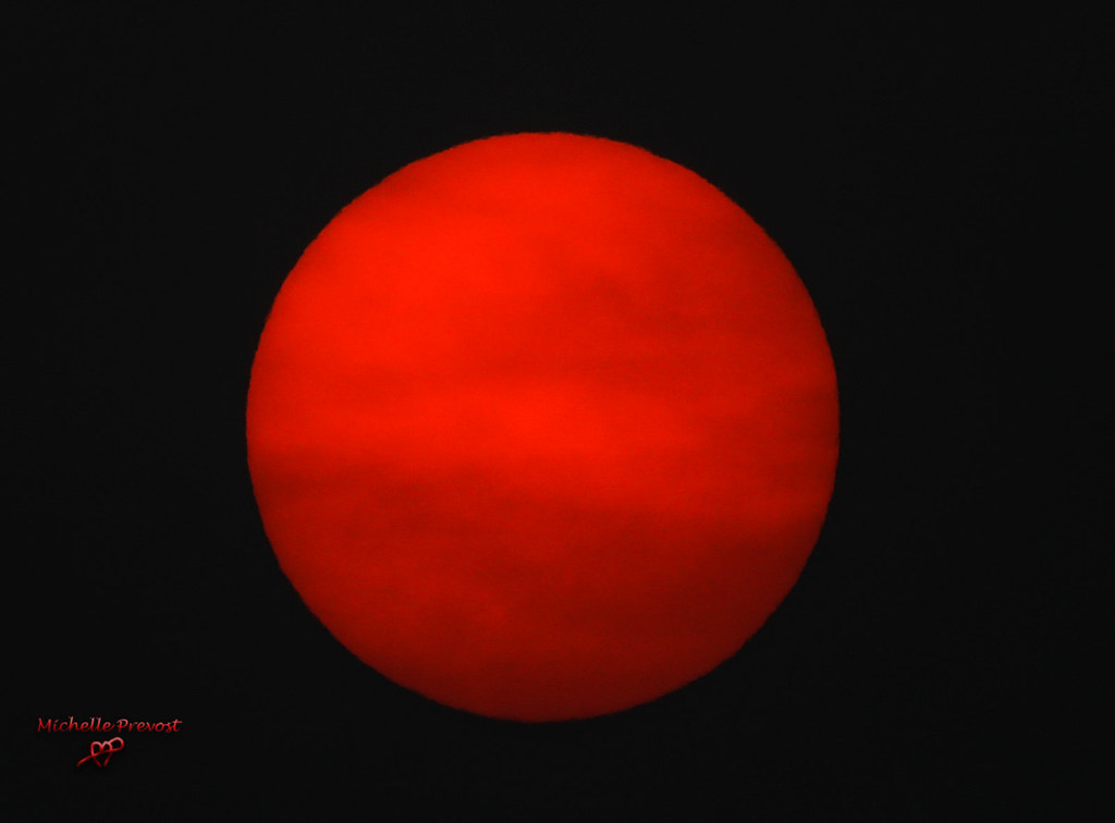 Blood Red Sun Setting over San Francisco Shelly Prevost Flickr