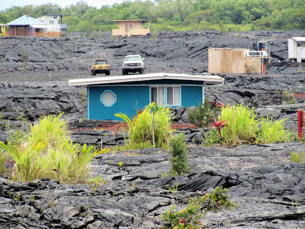 Lava flow houses Kalapana lava zone, District of PUNA Bi… Flickr