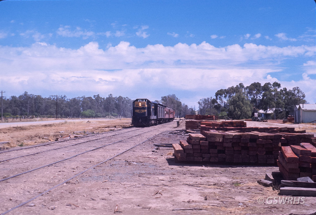 7711EC31 T356 at the Koondrook sleeper siding with the Ra… Flickr