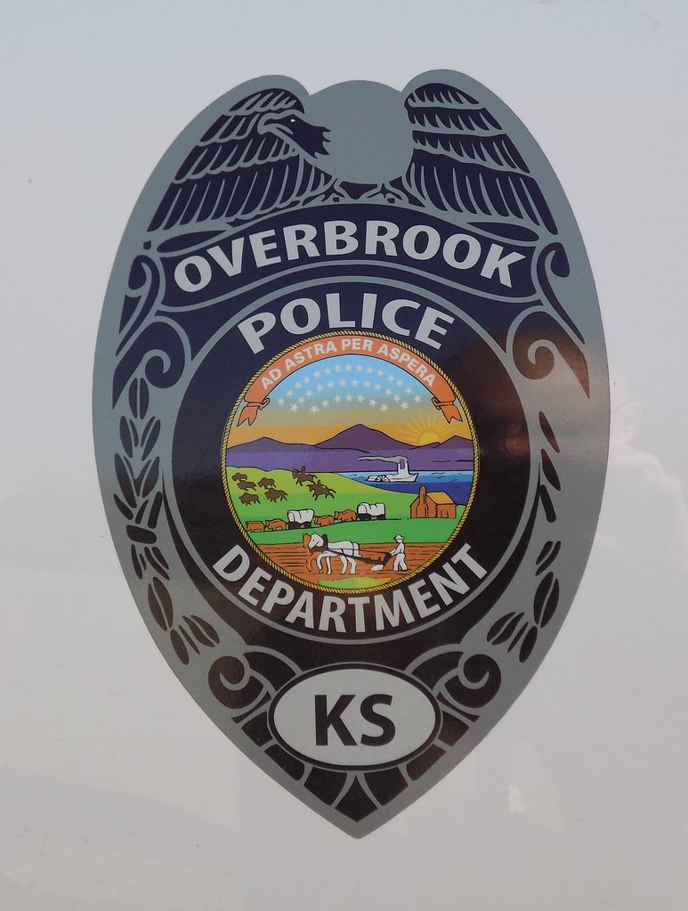 Overbrook KS Police Department Door Badge Kansas Law Enforcement