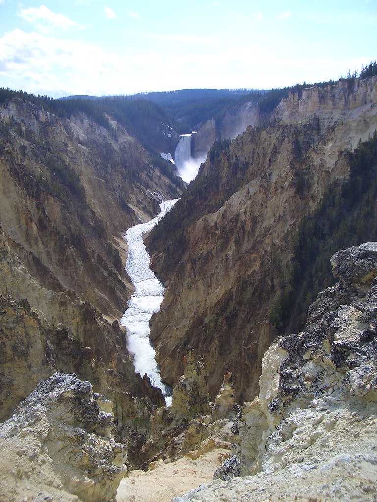 Yellowstone and waterfall river erosion the pow… Flickr
