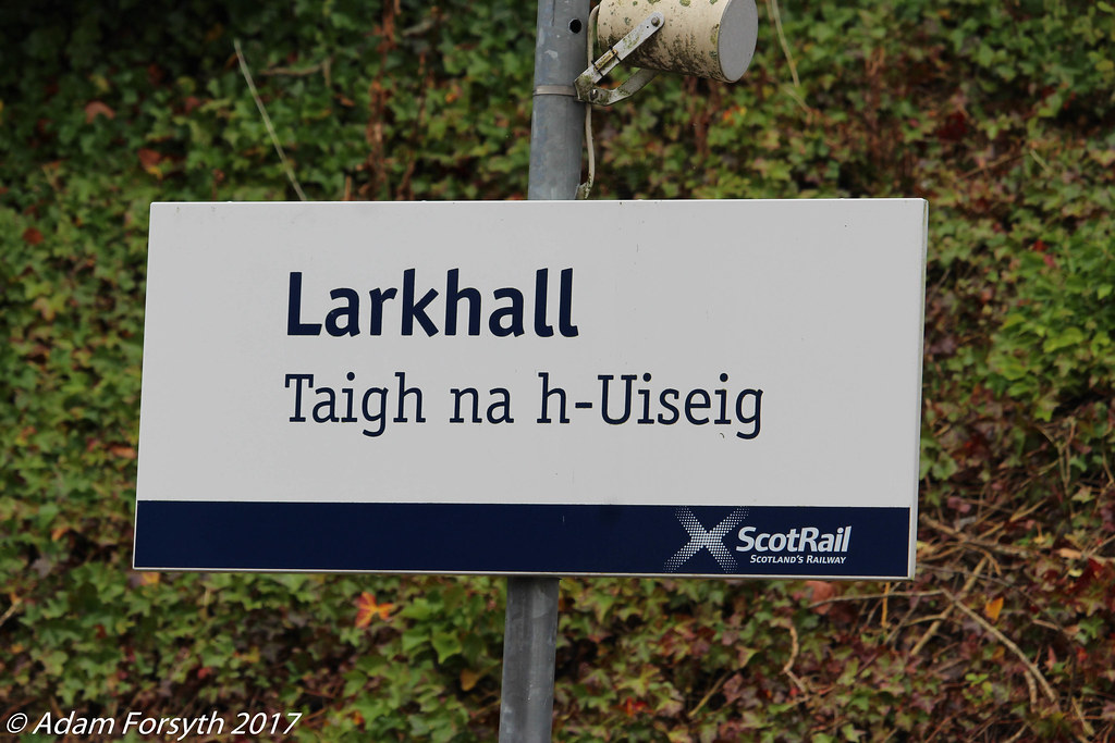 Larkhall station sign Train Ferry Stuff Flickr