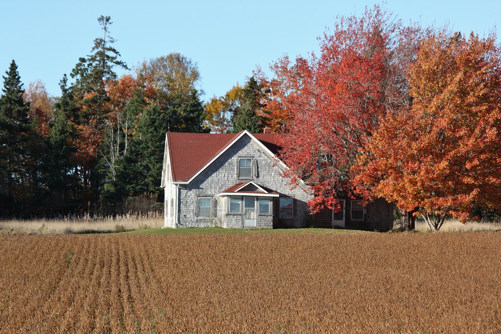 Lower Montague, PEI An old farmhouse surrounded by colorfu… Flickr