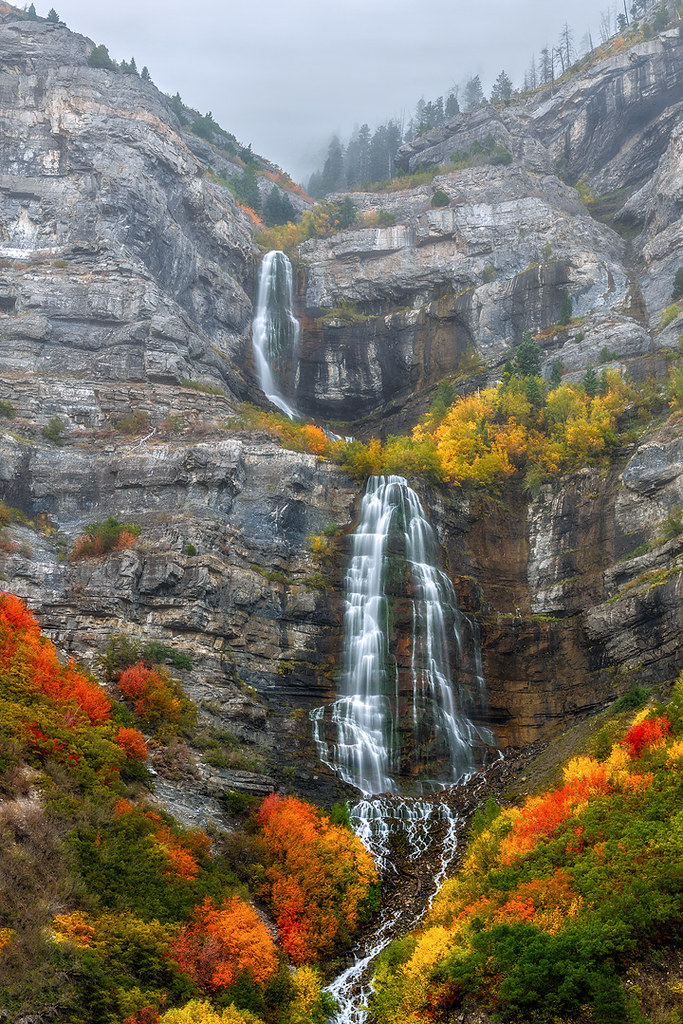 Bridal Veil Falls A spectacular waterfall in Utah's Provo … Flickr