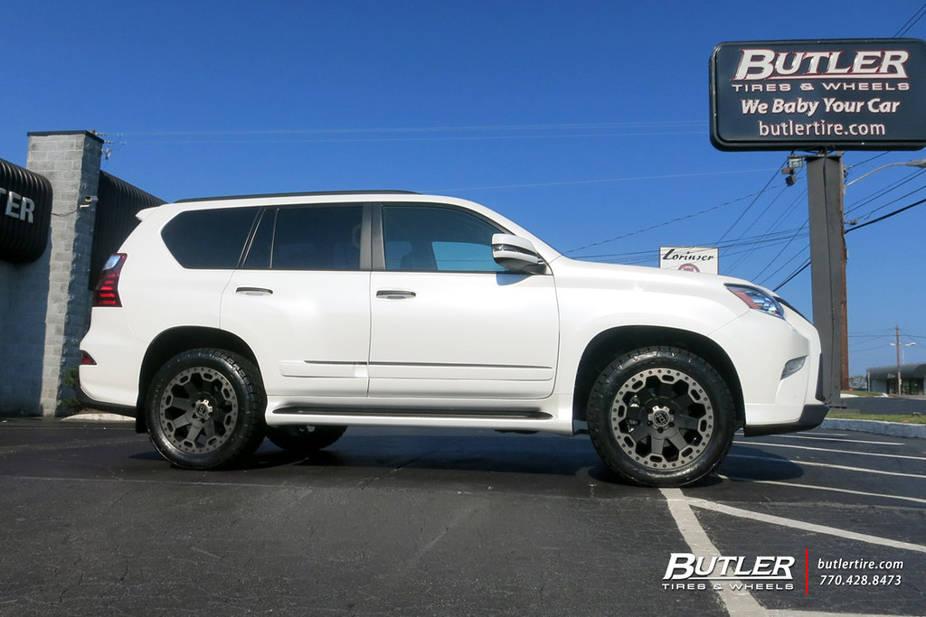 OffRoad Lexus GX460 with 20in Black Rhino Warlord Wheels and Nitto