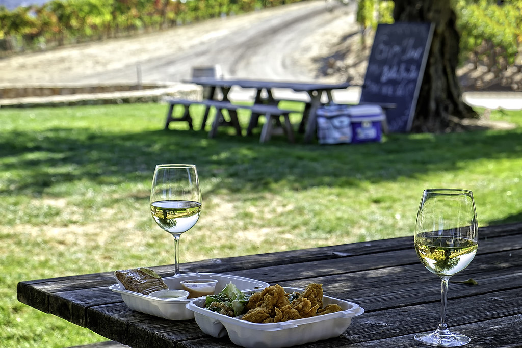 Wine Country Picnic Fried Chicken and Chardonnay at Bella